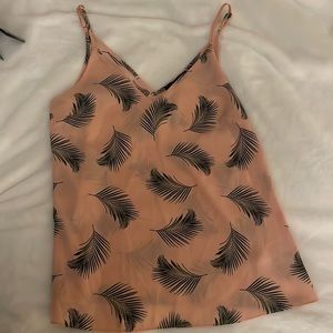 Pink palm tank top